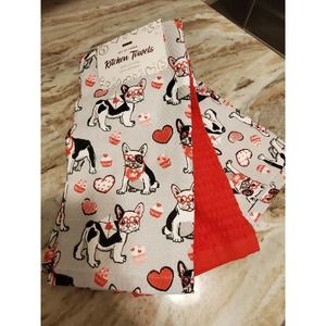 French Bulldog Kitchen Towels Set Of Three